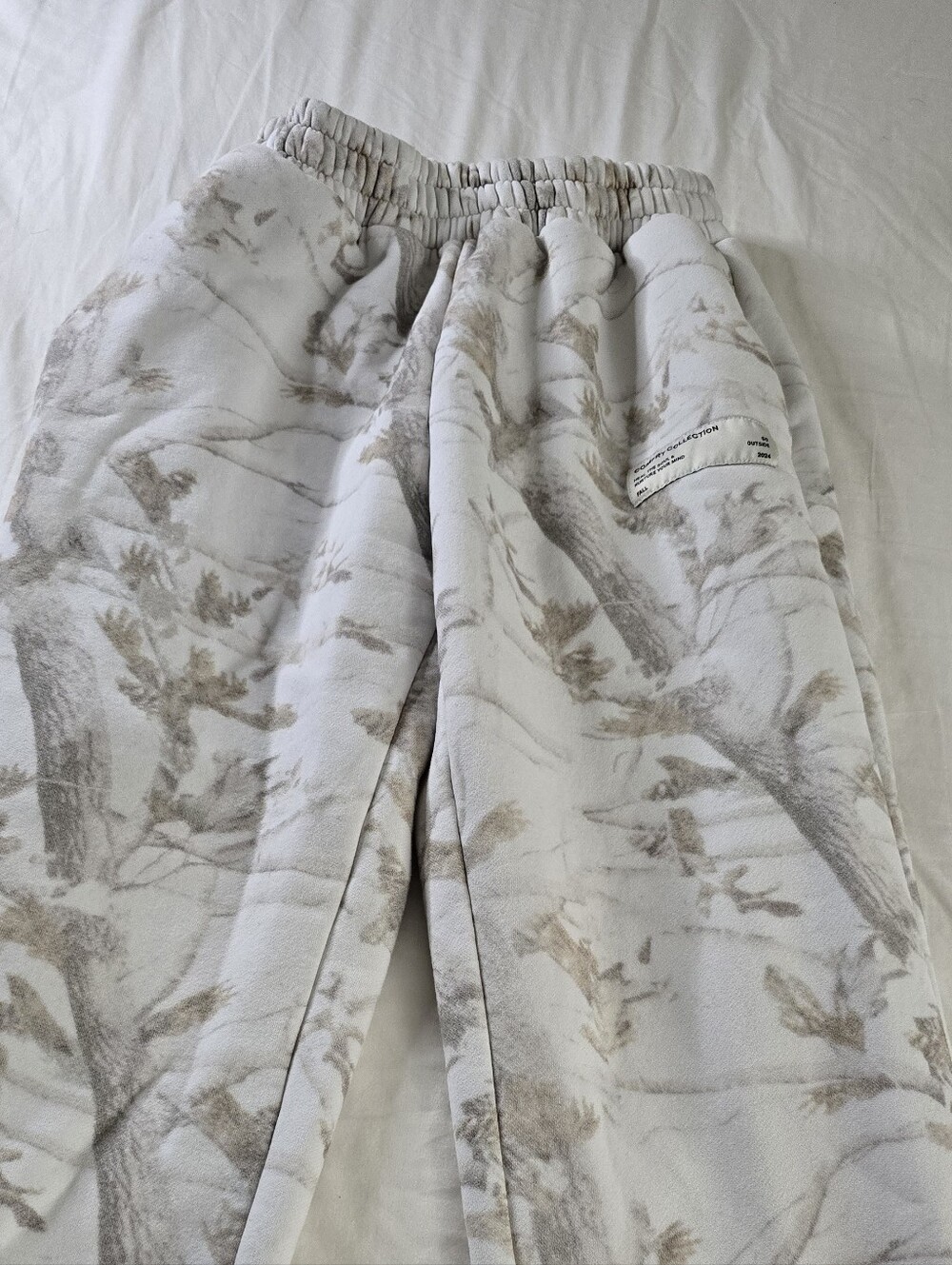 Women's Cream & Beige Patterned Joggers - Soft Fleece Sweatpants